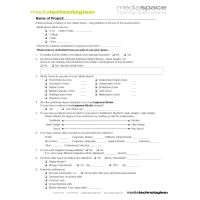 Mediaspace Planning Questionnaire Page 1